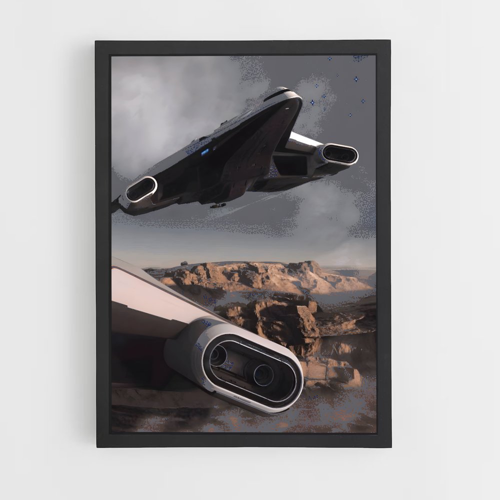Poster Desert Starfighter – affiche Star Citizen (vue 2)